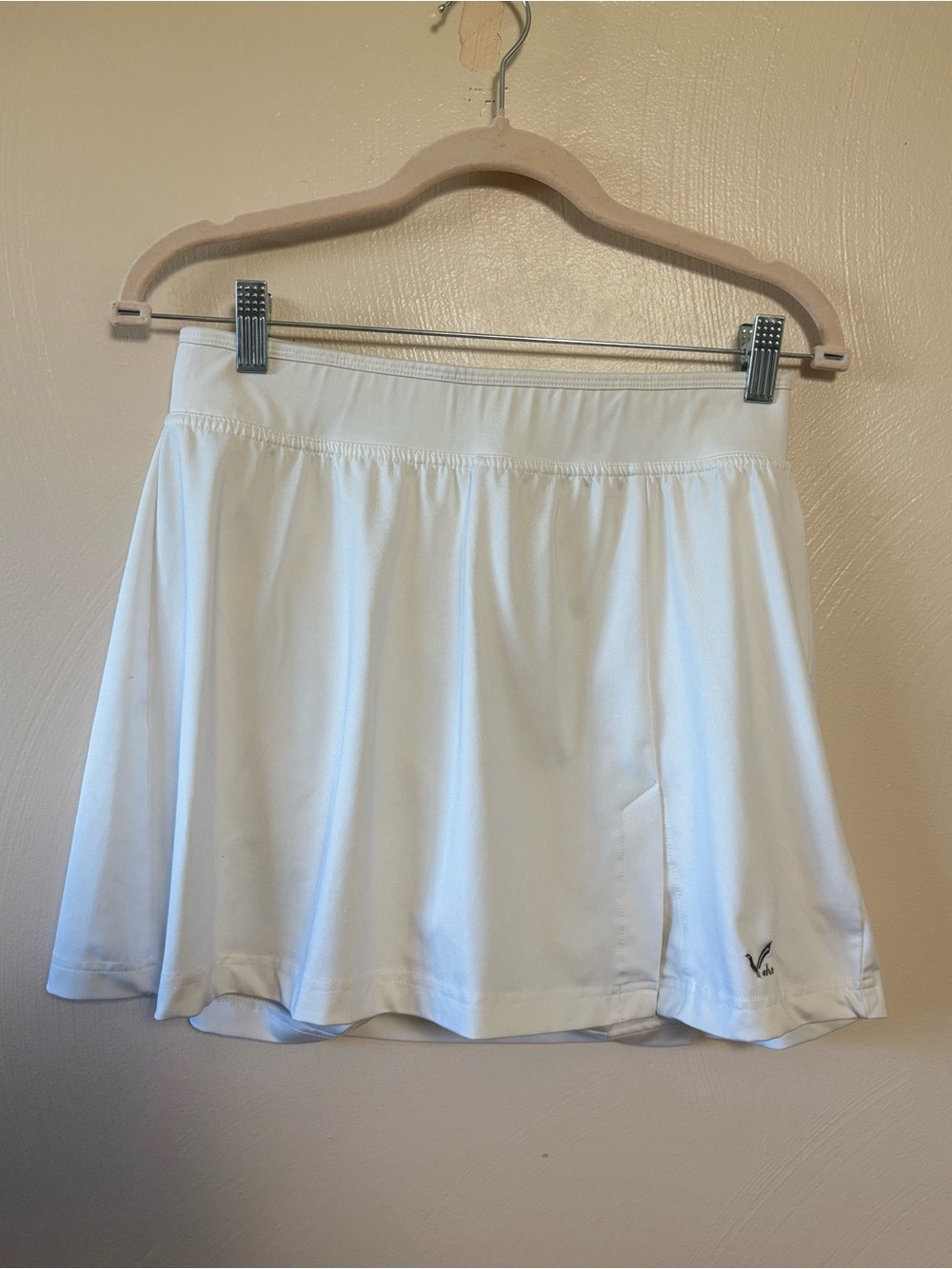 Maks‎ Women’s Skirt Tennis Golf Pickleball Lycra Shorts Stretch White Size Large